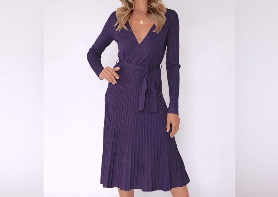 Ila Knit Wrap Dress