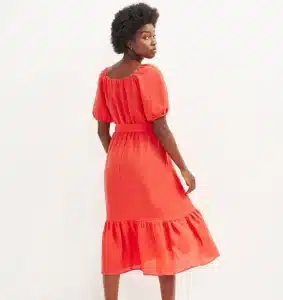 Michelle Linen Midi Dress