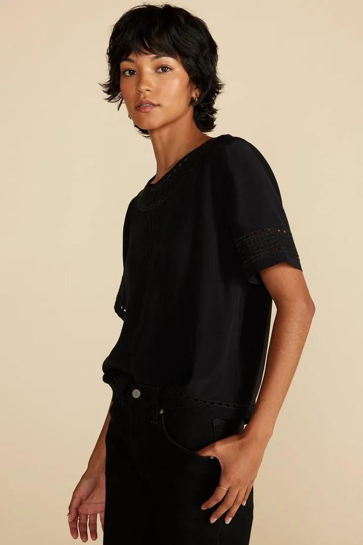 Odilia Embroidered Viscose Top
