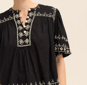 Odilia Embroidered Viscose Top