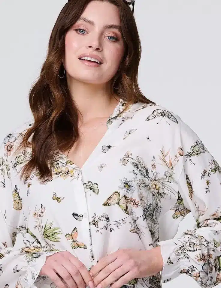 Papillon 3/4 Sleeve Blouse
