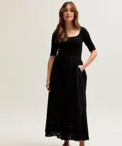 Placed Embroidery Dress