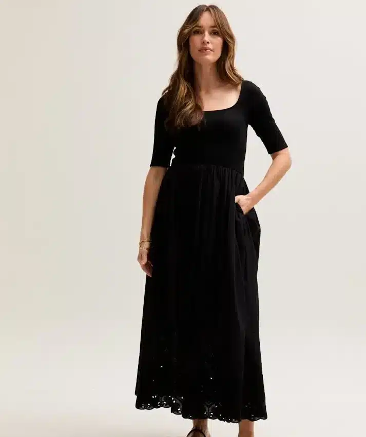 Placed Embroidery Dress