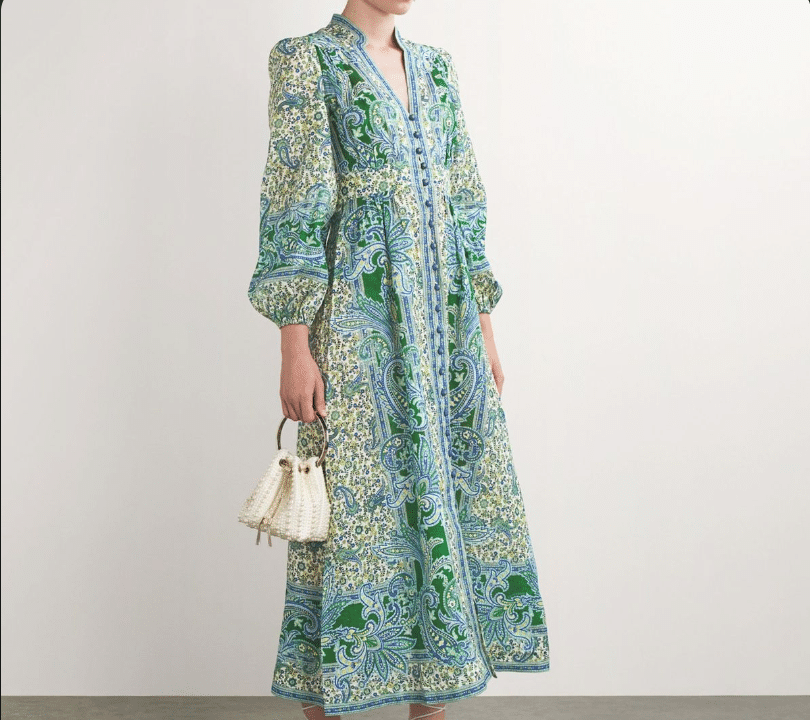 Zulma Cotton Linen Dress Toile Mandarine