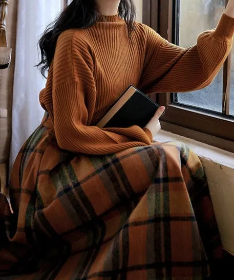 Brown Skirt Set
