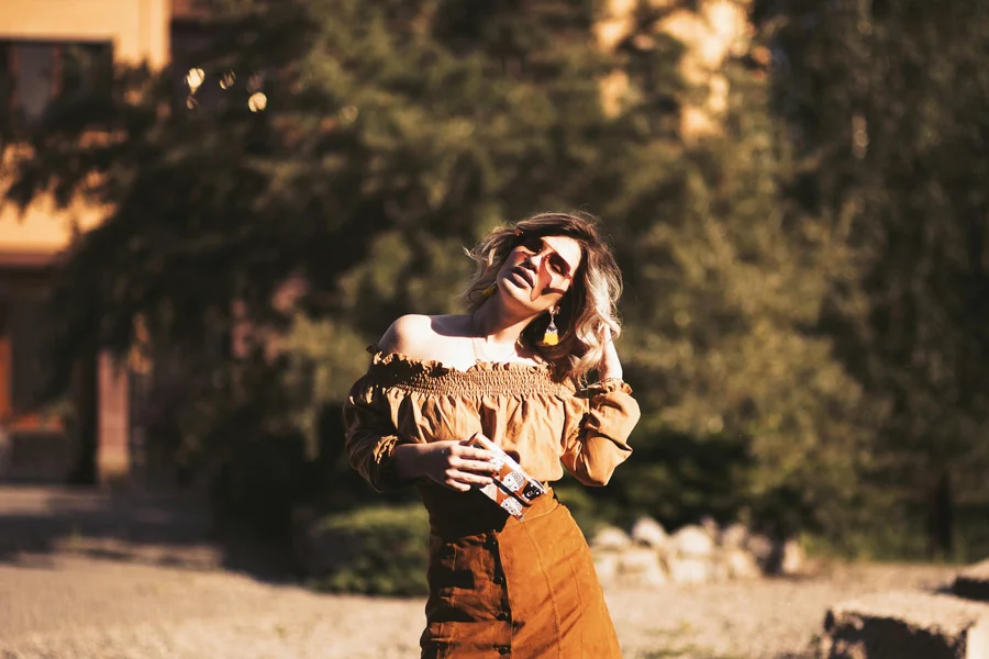 Brown Skirt Set