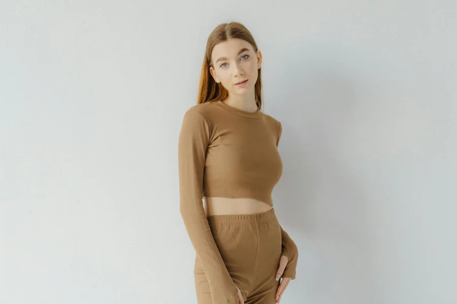 Brown Two Piece Set