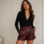 Burgundy Leather Shorts Style Guide for Every Season