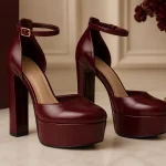 Burgundy Platform Heels Style Guide for Every Outfit