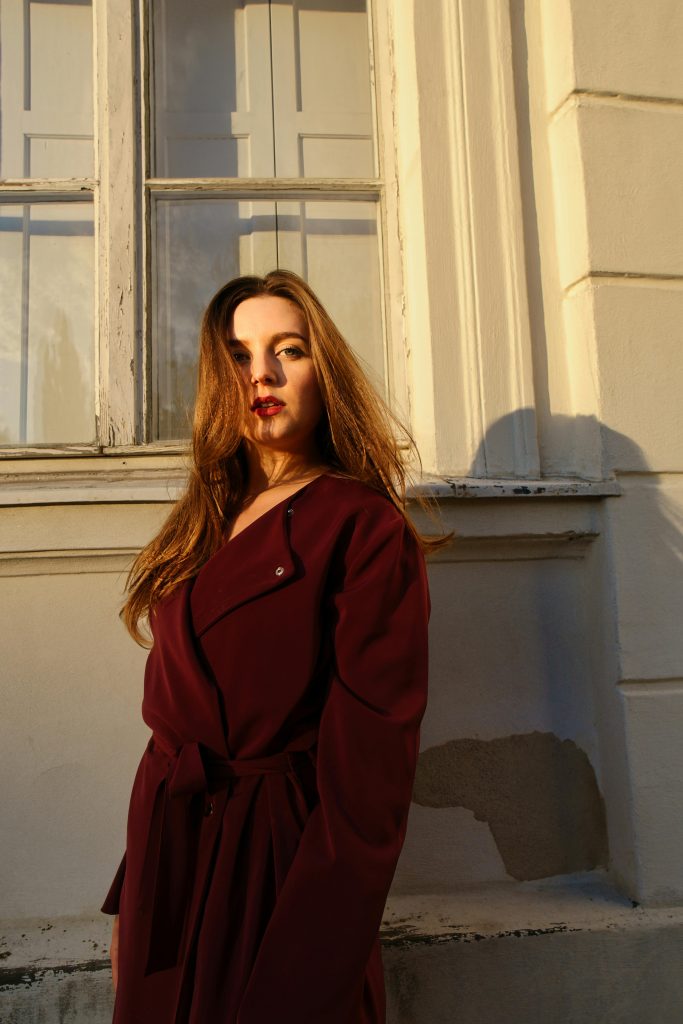 Burgundy Trench Coat