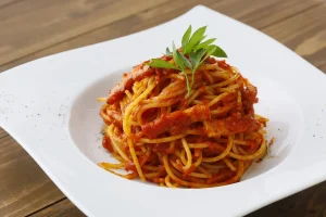 Chicken and Pasta with Tomato Sauce – Italian Inspiration Vs. American Habits