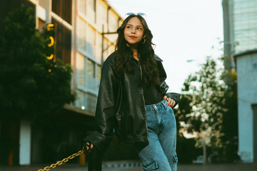 Denim Cargo Pants