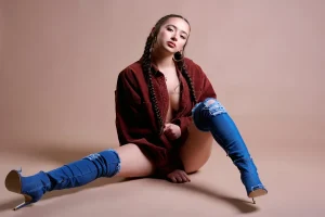 Denim Thigh High Boots Outfit Ideas for Bold Style