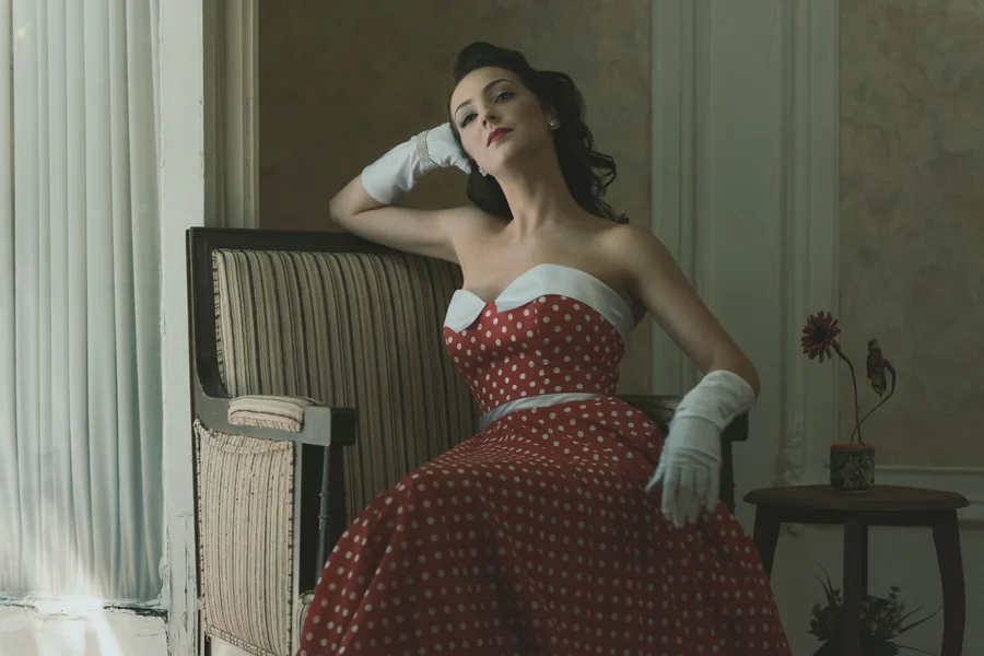 Dress with Gloves