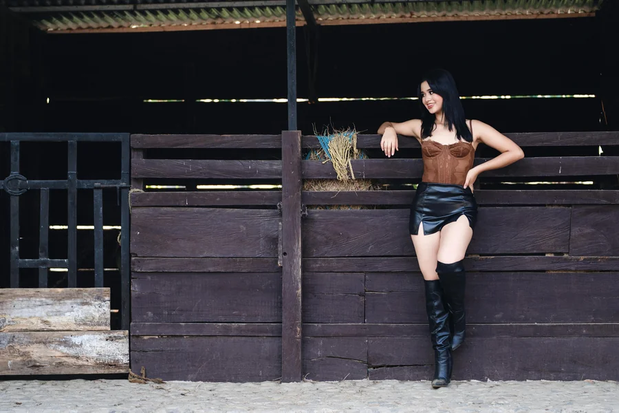Faux Leather Corset Top