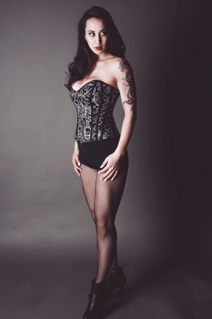 gray corset top