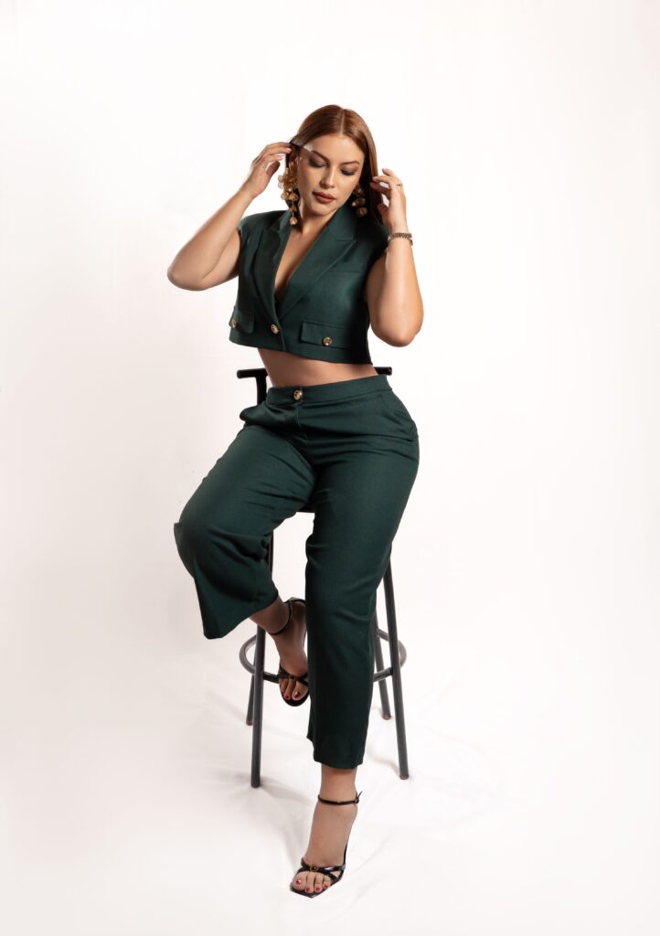 green two piece set