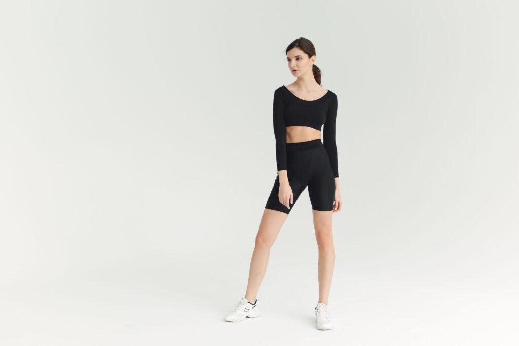 Plus Size Biker Shorts Set