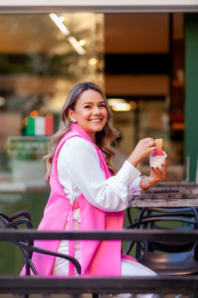 Pink puffer vest 