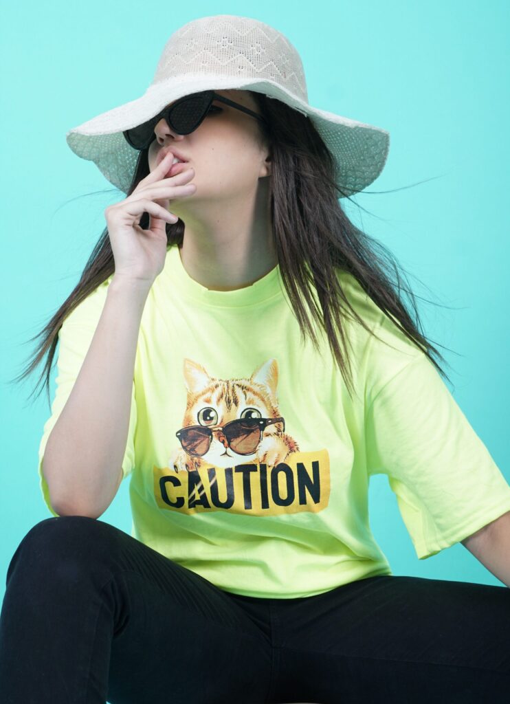 lime green graphic tee