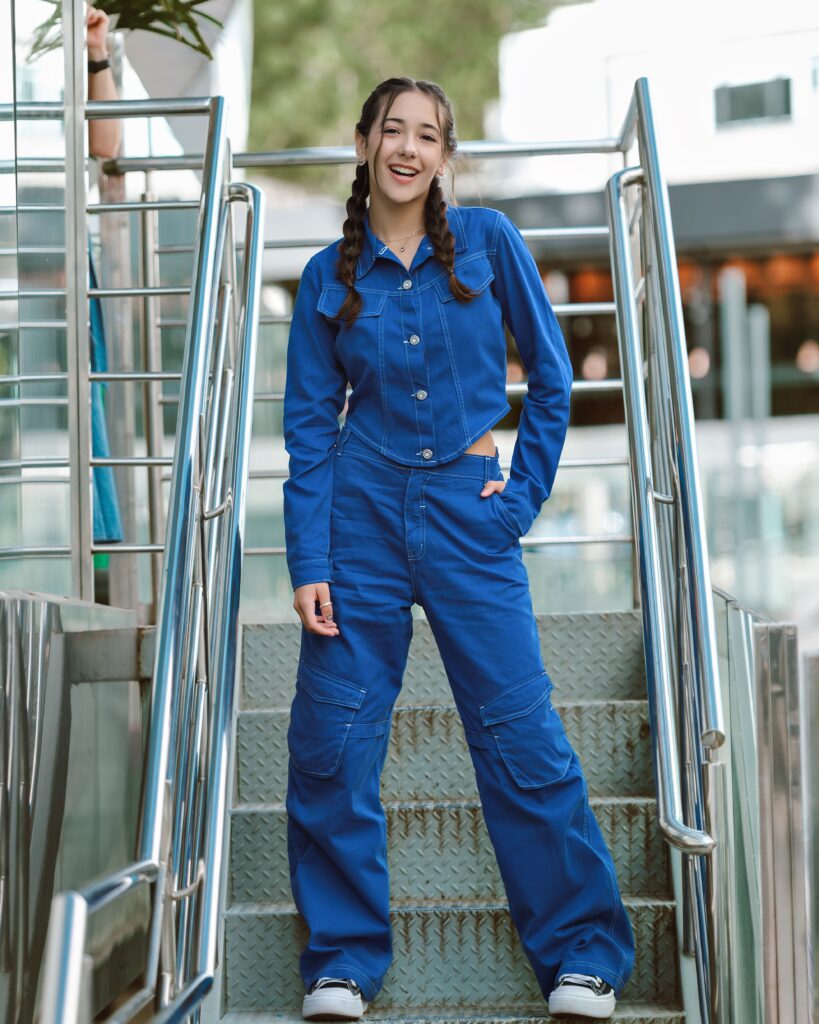 long sleeve denim jumpsuit