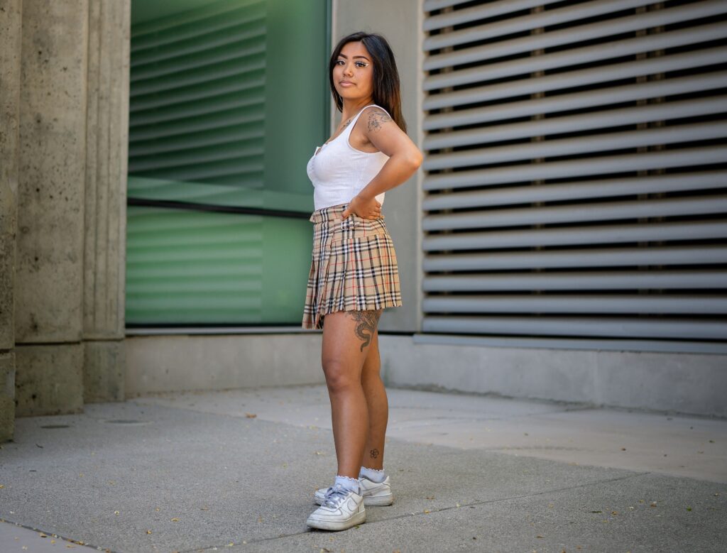 plaid skirt